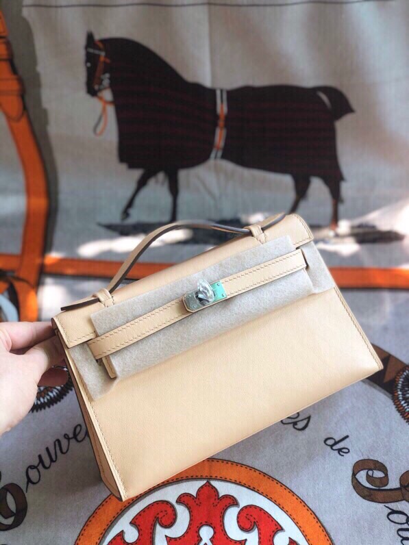 에르메스 미니 켈리백22 트렌치 은장 스위프트